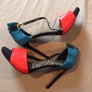 Color block heels